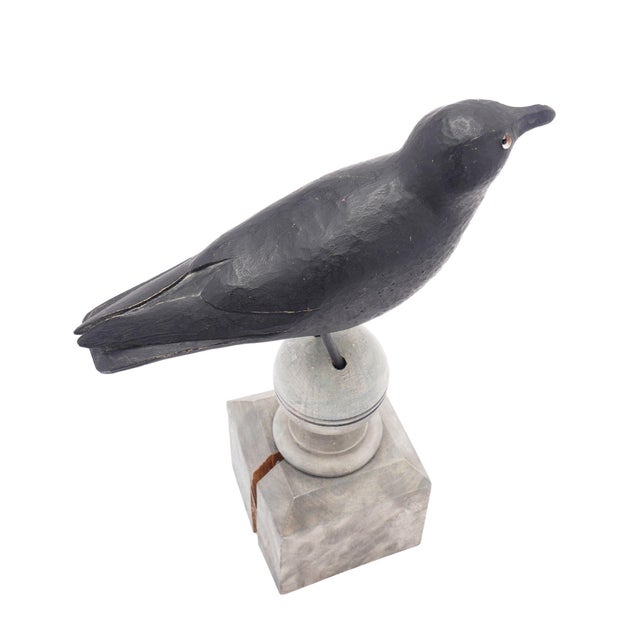 American Carved & Painted Confidence Crow Decoy, C. 1900-25 For Sale - Image 11 of 11