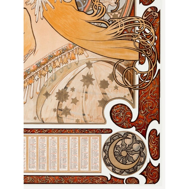Not Yet Made - Made To Order Zodiaque (La Plume) by Alphonse Maria Mucha, Art Nouveau Art Print Reproduction, 18" × 24" For Sale - Image 5 of 6
