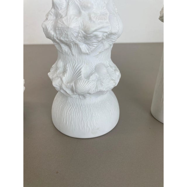 German Op Art Biscuit Porcelain Vases by Ak Kaiser, 1970s, Set of 3 For Sale - Image 11 of 18