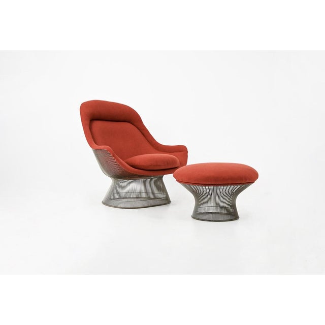Set of Lounge Chair and Ottoman attributed to Warren Platner for Knoll International, 1960s For Sale - Image 13 of 13