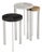 Vintage Modern Hair-on-Hide Chrome Nesting Side Tables – Set of Three For Sale