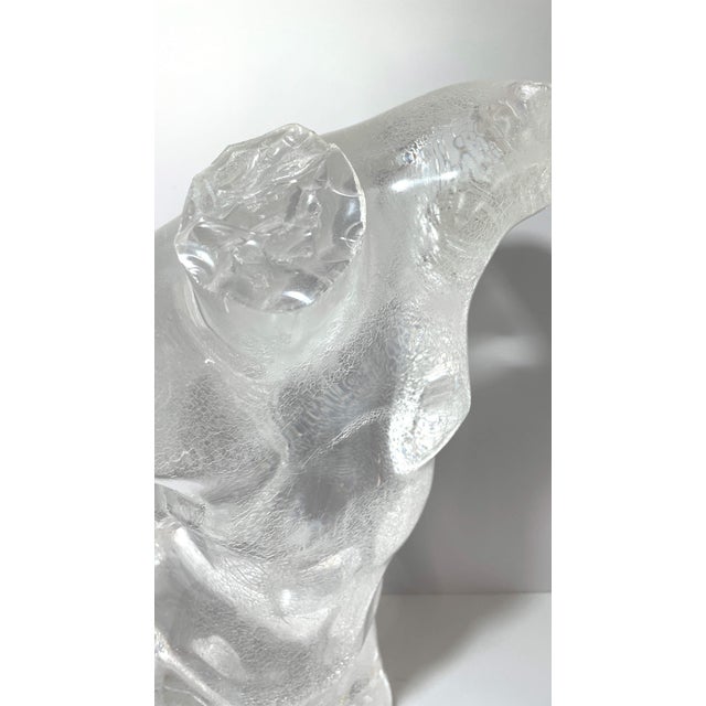 Transparent Late 20th Century Signed De Stefano Acrylic Male Nude Sculpture, Numbered 2/160 For Sale - Image 8 of 8