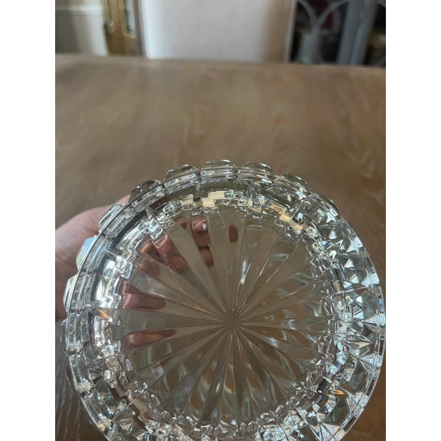 Glass Vintage Villeneuve Pattern by Cristal D’Arques Ice Bucket With Tab Handles Made in France For Sale - Image 7 of 9