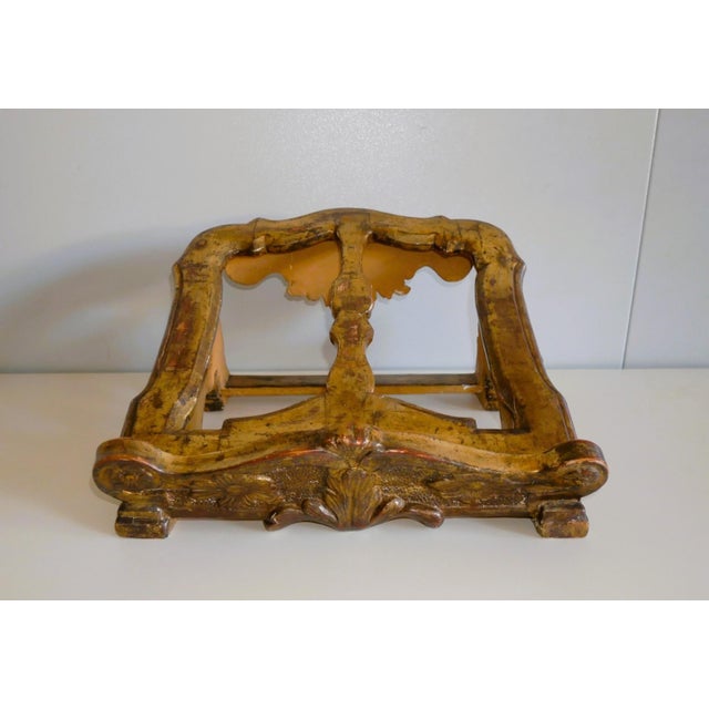 Antique Gilded Carved Wooden Lectern For Sale - Image 15 of 16
