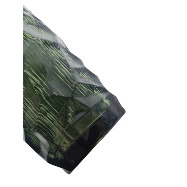 Olive Oculus New Look Vase attributed to Jan Sylwester Drost for Ząbkowice Glassworks, 1970s For Sale - Image 8 of 17