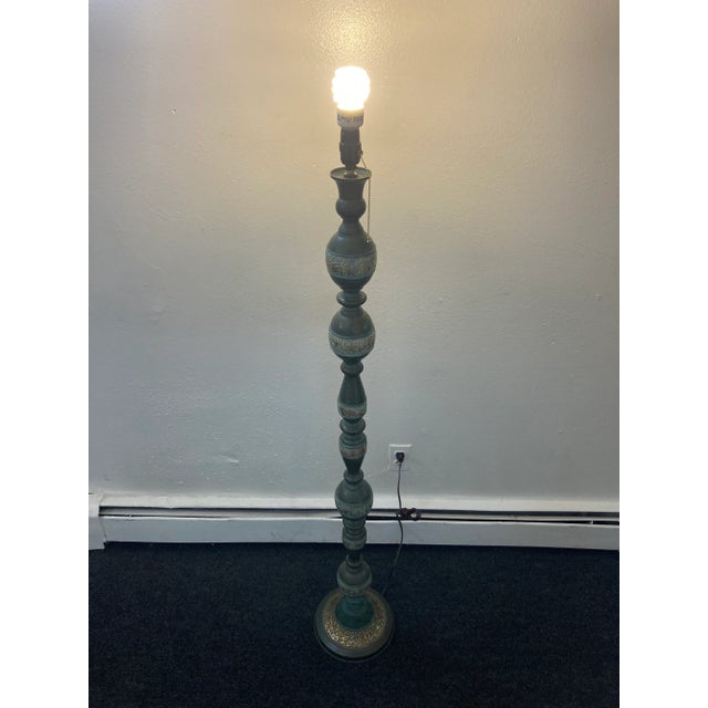 Japanese Floor Lamp in Verdigris Bronze For Sale - Image 13 of 13