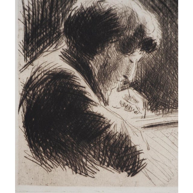 Maximilien Luce, Woman with Short Hair, Straight Profile, 1890, Original Etching For Sale - Image 5 of 6