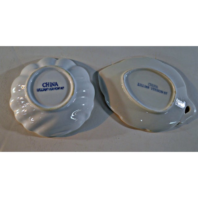 White Vintage Lillian Vernon White Ceramic Dishes - A Pair For Sale - Image 8 of 8