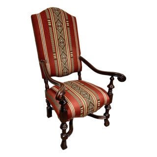 Vintage Open Arm English Chair For Sale