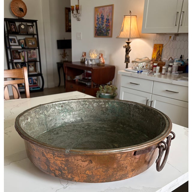 Large 19th Century French Copper Jam Pan For Sale - Image 4 of 5