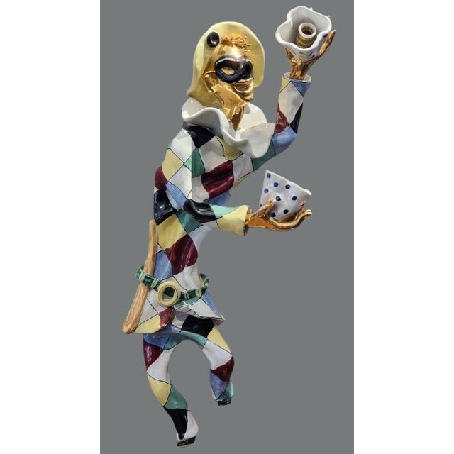 Polychrome Ceramic Wall Sconces by Orosa, 1950s, Set of 2 For Sale - Image 16 of 16