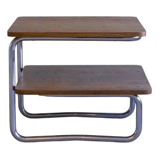 Vintage Bauhaus Tubular Steel Side Table, 1930s For Sale