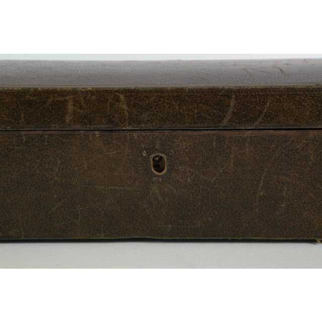 Metal Late 19h Century French Leather Glove Box For Sale - Image 7 of 10