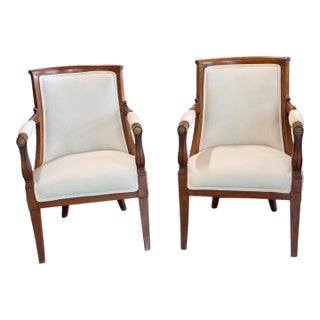 19th Century Pair of French Empire Armchairs For Sale