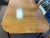 20th century Hepplewhite Mahogany table with satinwood line inlay. Cut out detail design to edges of table top. Hand...
