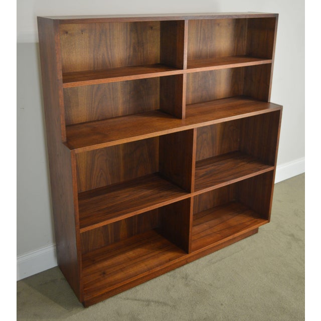 Mid Century Modern Walnut Open Bookcase Chairish