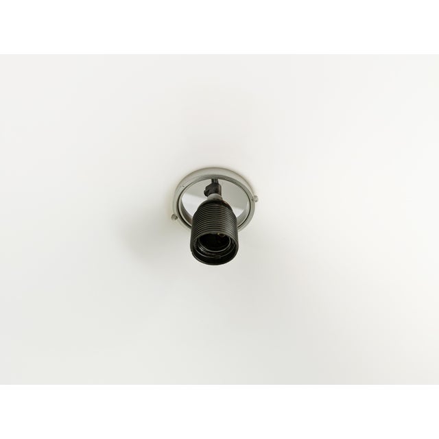 Aggregato pendant lamp with conic plastic shade and counterweight. Adjustable height from cm 80 to 140. Very good...