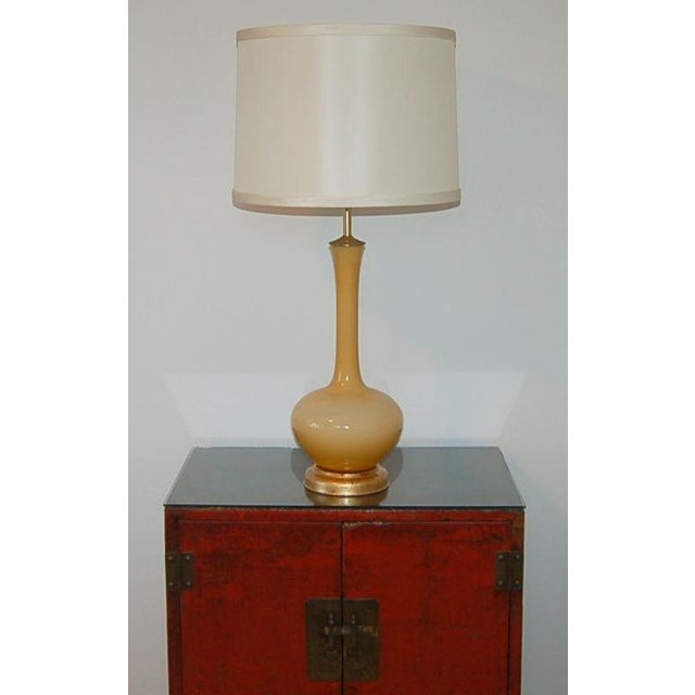 1950s Marbro Swedish Glass Table Gold For Sale - Image 5 of 7