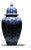 Handmade Ceramic Grand Shah Jar (60cm) Baba Nakkas Style Rumi & Hatayi Blue White Floor Vase For Sale