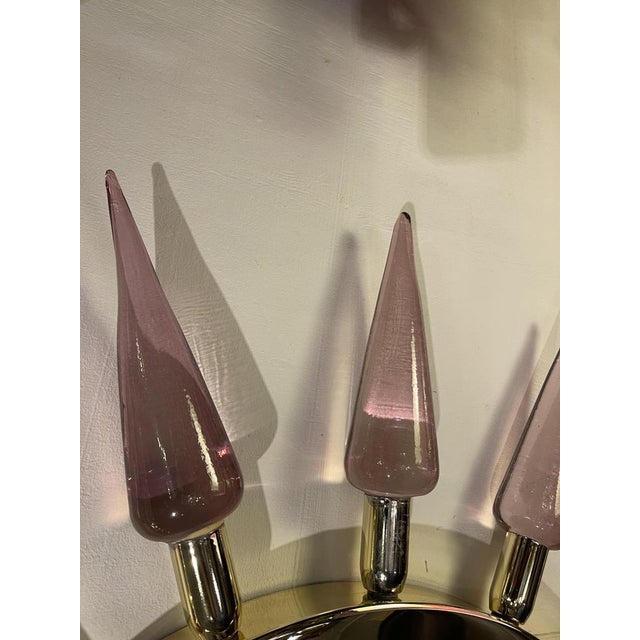 Murano Glass Mirror attributed to Gino Cenedese, 1980s For Sale - Image 6 of 11