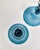 Mid Century Blue Glass Orrefors Swedish Candlestick Pair For Sale - Image 10 of 15