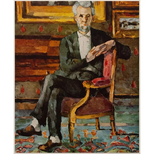 An elegant vintage photogravure after portrait "Choquet Seated" of Victor Chocquet (1821-1891), French art collector, by...