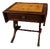 Regency Mahogany Drop-Leaf Side Table with Gilt Leather Top For Sale