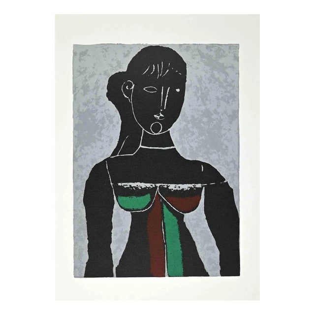 Franco Gentilini, Woman, Offset Print, 1970s For Sale