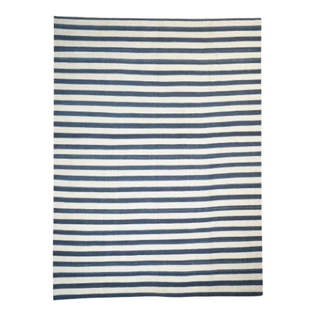 Vintage Dhurrie Rug With Stripes, From Rug & Kilim For Sale