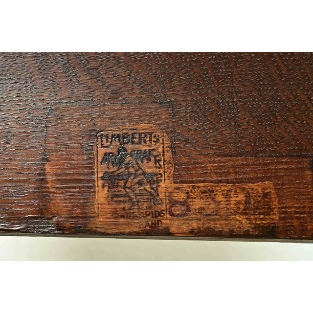 Limbert Antique Mission Oak Arts & Crafts Daybed, Newly Restored For Sale - Image 9 of 10