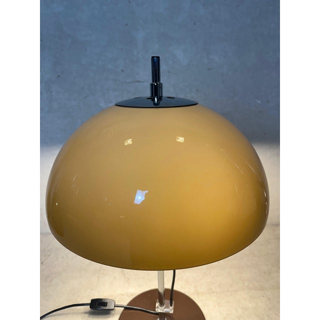Brown Vintage Mushroom Table Lamp from Gepo, 1970s For Sale - Image 8 of 18