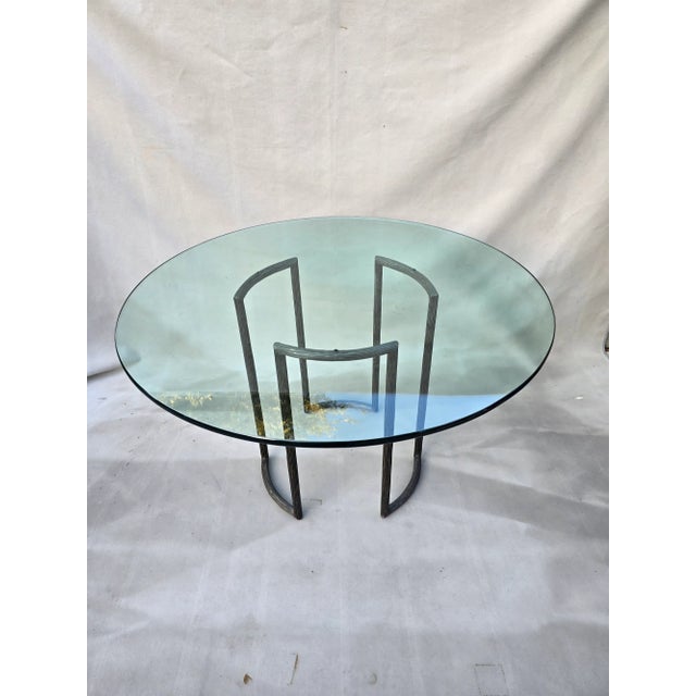Chocolate McGuire Glass Dining Table For Sale - Image 8 of 8