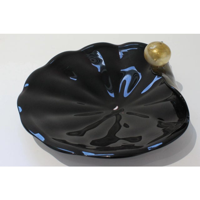 Murano Shell Serving Dish Murano Licio Zanetti Signed For Sale - Image 4 of 13
