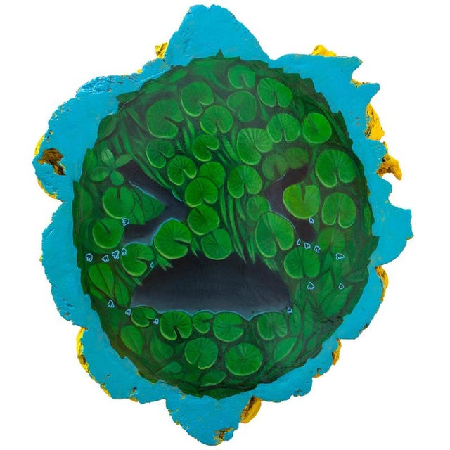 Sculptural Painting on Reclaimed Cork Oak Wood For Sale - Image 6 of 7