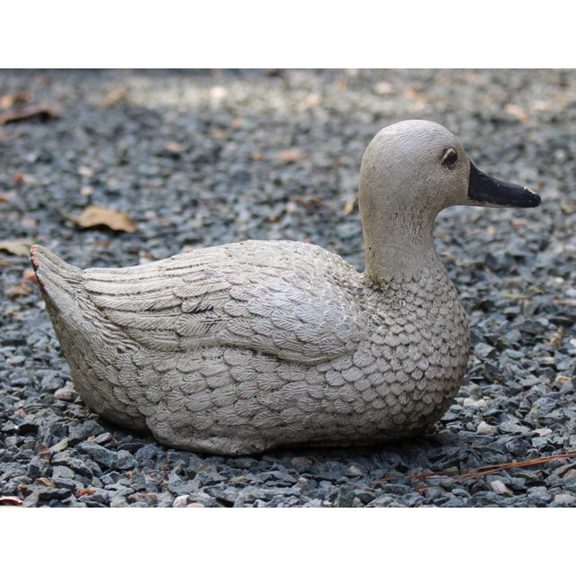 English Circa 1950s English Terracotta Painted Duck Garden Ornament For Sale - Image 3 of 7