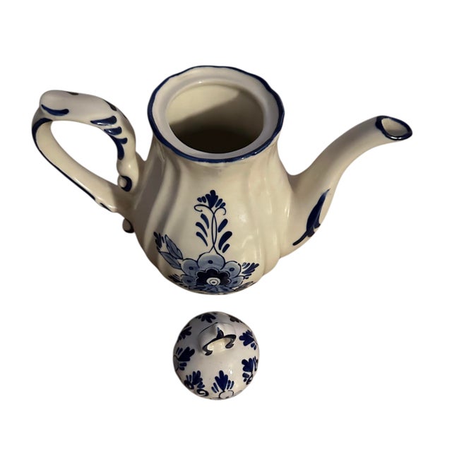 Delft Vintage Delfts Blauw by Holland Blue and White Teapot For Sale - Image 4 of 10