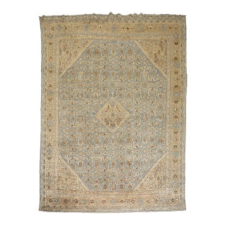 Early 20th Century Soft Blue Persian Mahal Rug - 10'1" x 13'6" For Sale