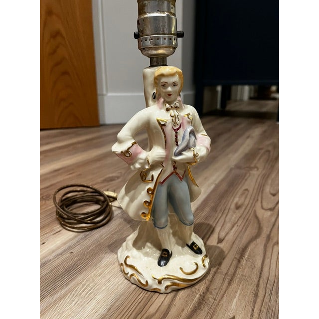 Vintage Colonial Figurine Lamp For Sale - Image 15 of 18