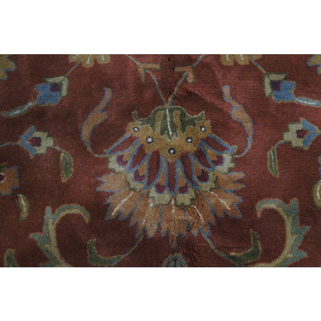 Red Safavieh Heritage 820 Red Floral All Over Geometric Wool Area Rug 10' X 14' For Sale - Image 8 of 13