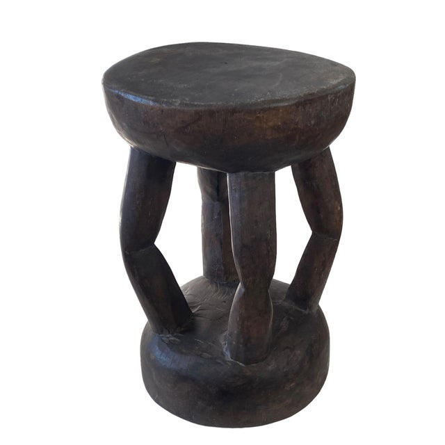 African Vintage Milk Stool Hehe Gogo People Tanzania 13.5" H For Sale - Image 4 of 6