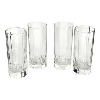 Vintage Flat Juice Glass Octime Clear by Cristal d'Arques - Durand, Set of 4 For Sale
