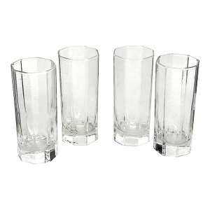 Vintage Flat Juice Glass Octime Clear by Cristal d'Arques - Durand, Set of 4