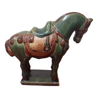 Antique Sancai Style Pottery Horse For Sale