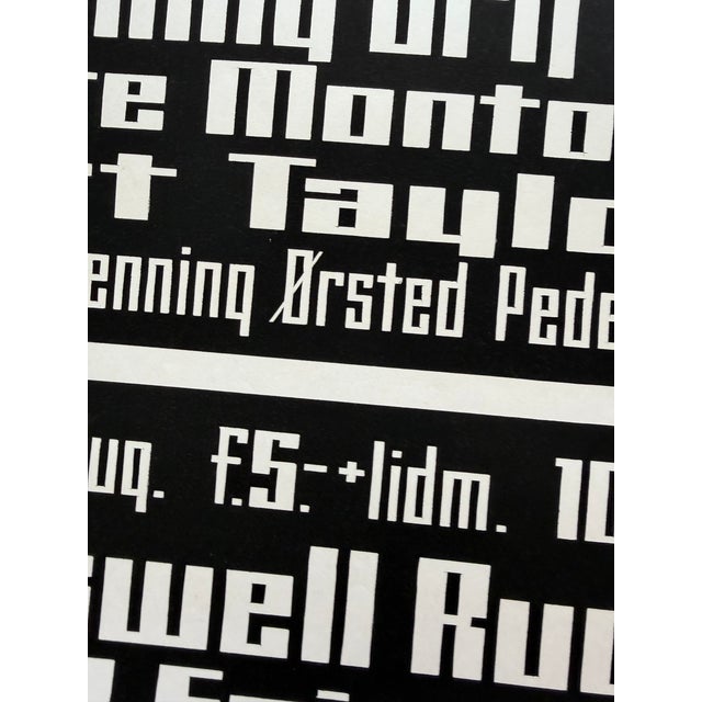 1970s Jazz at Paradiso , August 1975 ,Vintage Screen Print, Printed in the Netherlands For Sale - Image 5 of 10