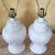 Pair of Vintage White Ceramic Ginger Jar Table Lamps With Floral Relief & Diane Shades For Sale - Image 15 of 18