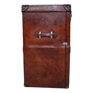 Antique Elgin Leather Works Travel Wardrobe For Sale