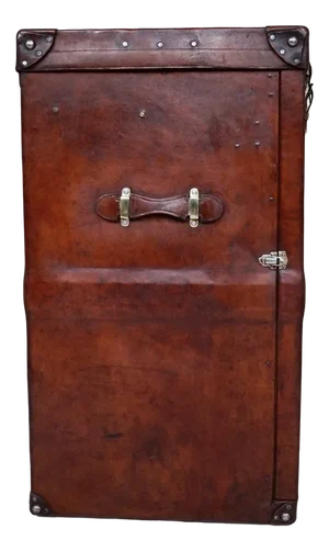 Antique Elgin Leather Works Travel Wardrobe