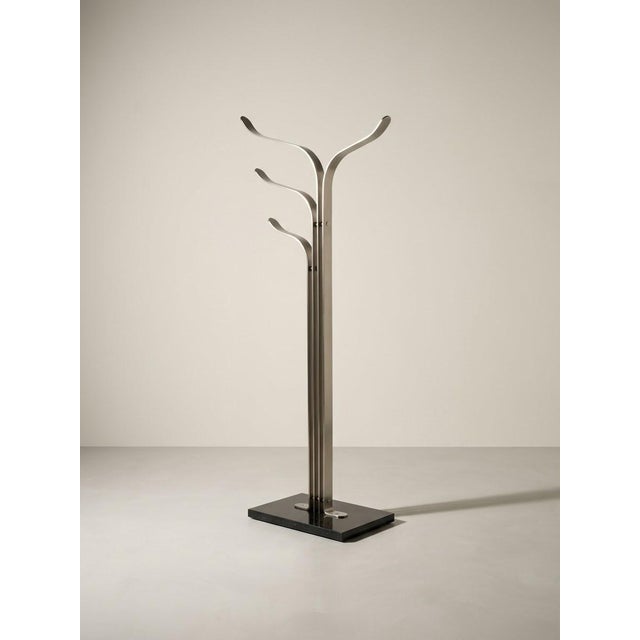 Brushed Steel and Marble Coat Rack from Acerbis International, 1970s For Sale - Image 14 of 14