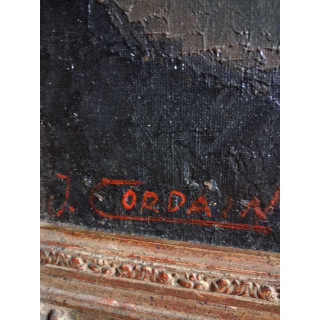 Vintage 20th Century J. Cordain Still Life Oil Painting With Pewter Jug and Books For Sale - Image 4 of 6