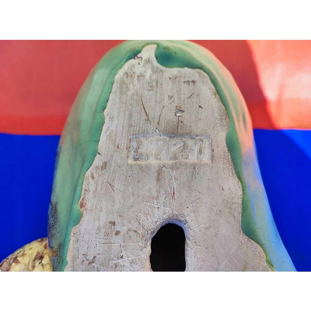 Painted Terracotta Bas-Relief of Our Lady and Child, 1920s For Sale - Image 10 of 13